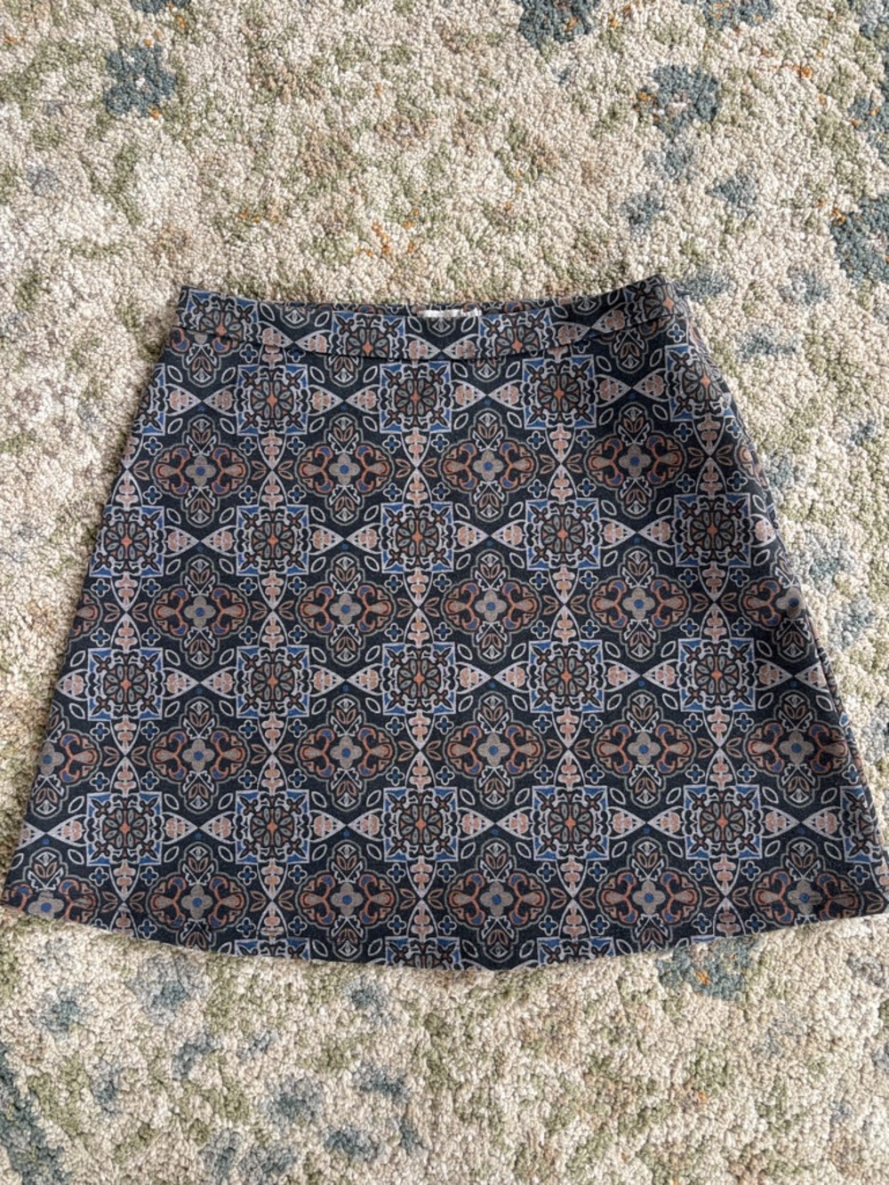 Urban Outfitters Cooperative A-Line Skirt in Black and Gray Geometric Print